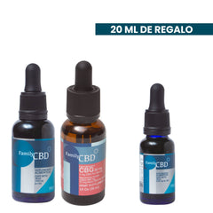 1 CBG, 1 Aceite Terapéutico 30 ml CBD y 1 Aceite Terapéutico 20 ml CBD de regalo - Family Cbd Mexico