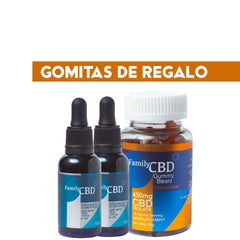 2 Aceites Terapéutico 30 ml CBD y gomitas de regalo - Family Cbd Mexico